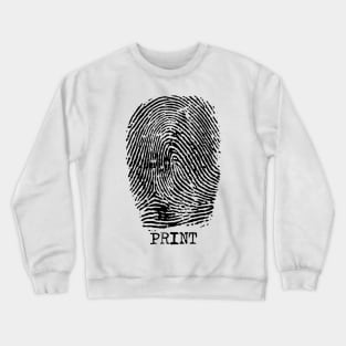 Finger Print Crewneck Sweatshirt